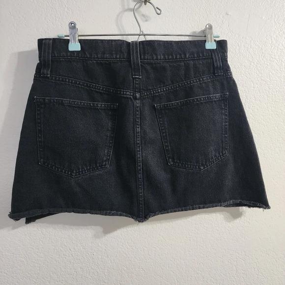 MADEWELL Washed Black McCarren Raw-Hem Jean Skirt Size 29 - Picture 5 of 7